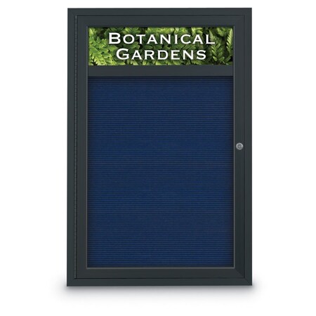 United Visual Products Indoor Enclosed Combo Board, 42"x32", Black Frame/Black & Keylime UVCB4232B-BLACK-KEYLIME